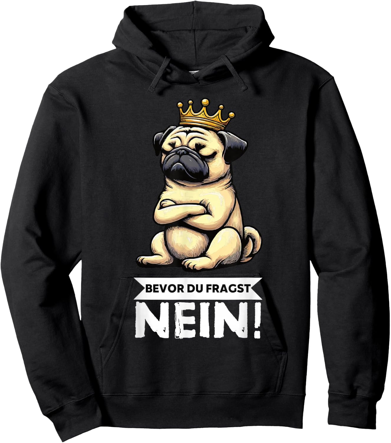 Bevor Du Fragst Nein Mops Möpse Mopshund Mopshunde Mopsi Hoodie - Hoodie | Black