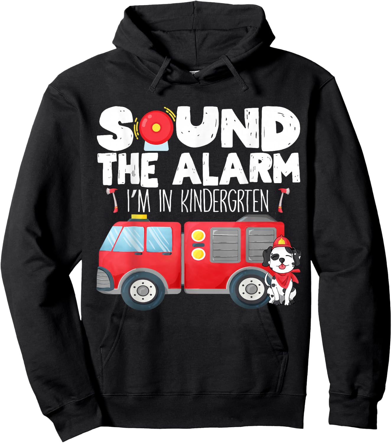 Ready for Kindergarten First Day of Kindergarten Firefighter Hoodie - Hoodie | Black