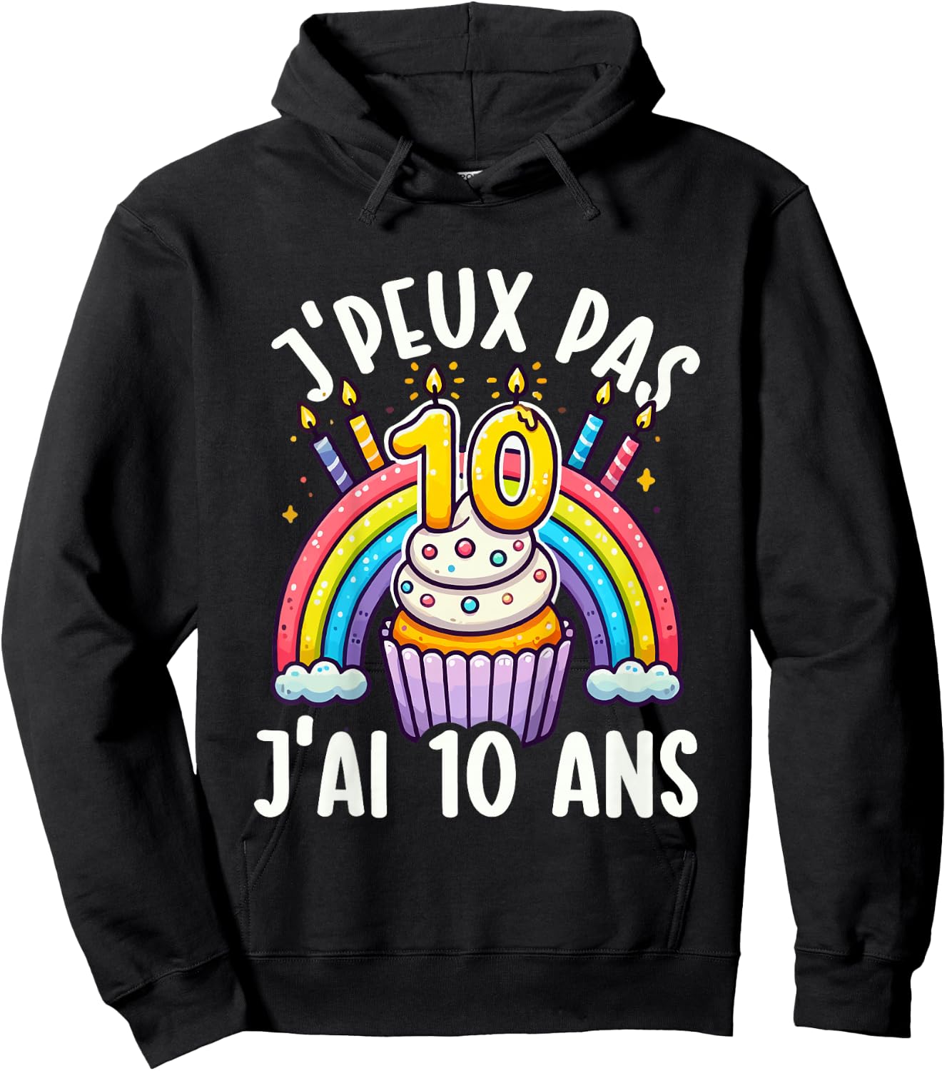 Kids Je Peux Pas Je ai 10 Ans Anniversaire Funny Funny Kawaii , Black, 2 Hoodie - Hoodie | Black