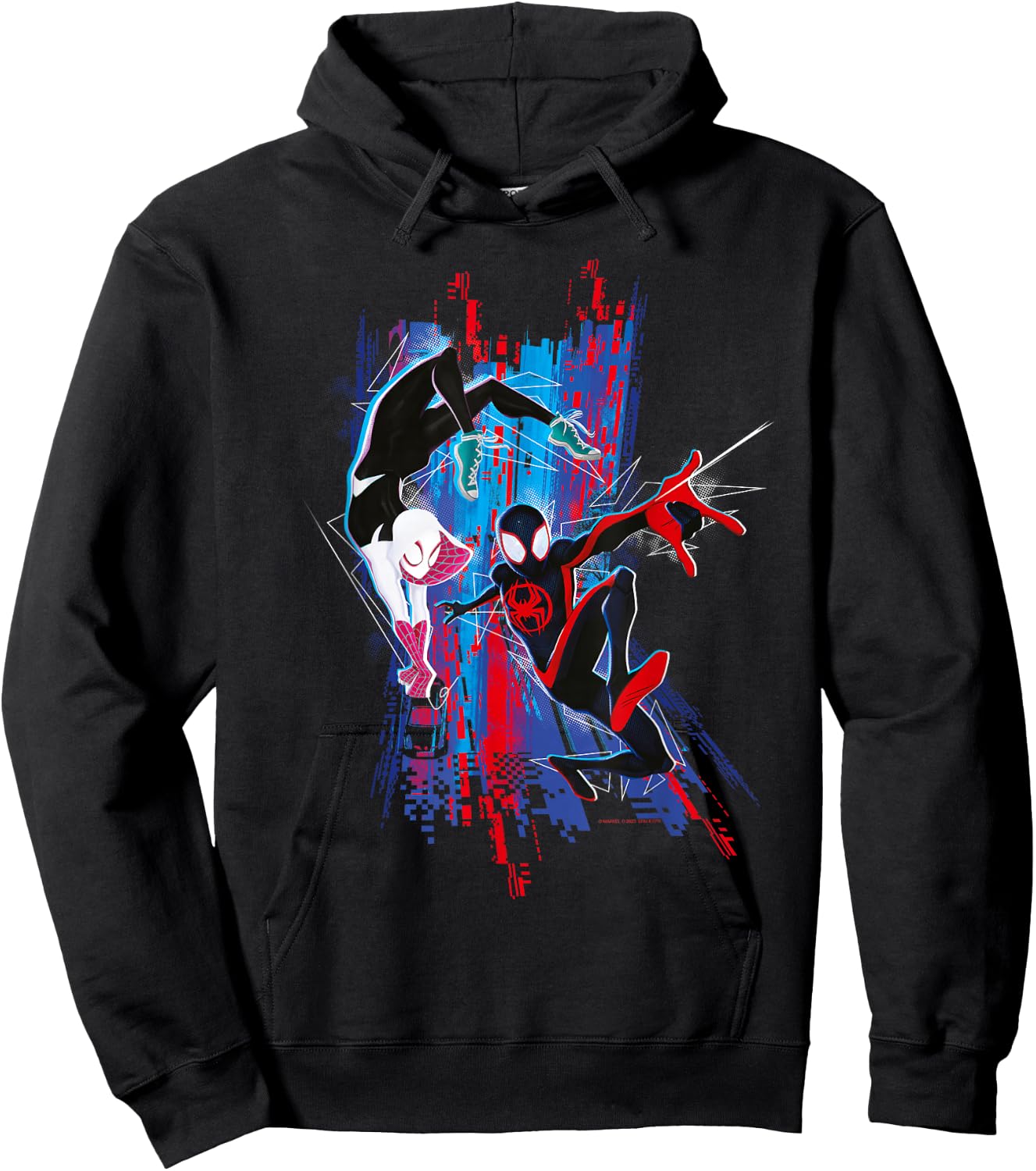 Marvel Spider-Man: Across the Spider-Verse Miles and Gwen , black Hoodie - Hoodie | Black