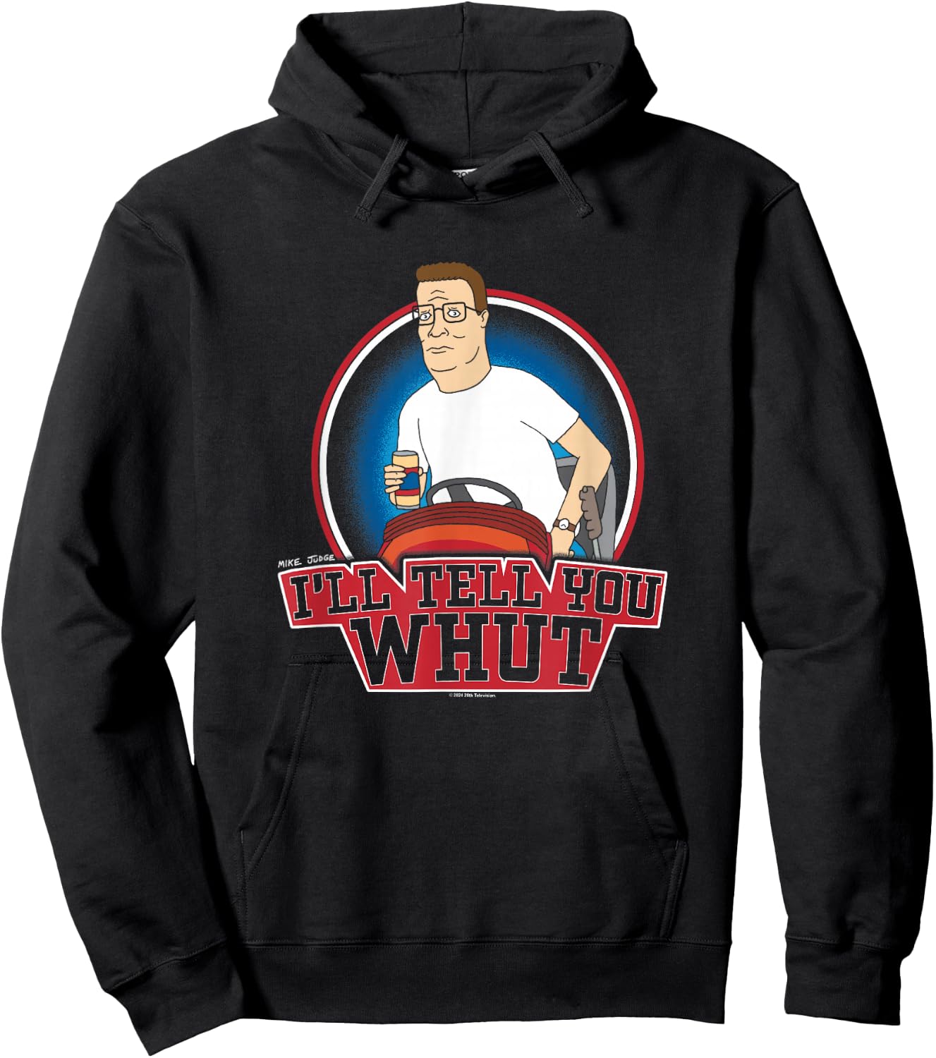 King of The Hill Hank Hill Mowing I'll Tell You What Hoodie - Hoodie | Black