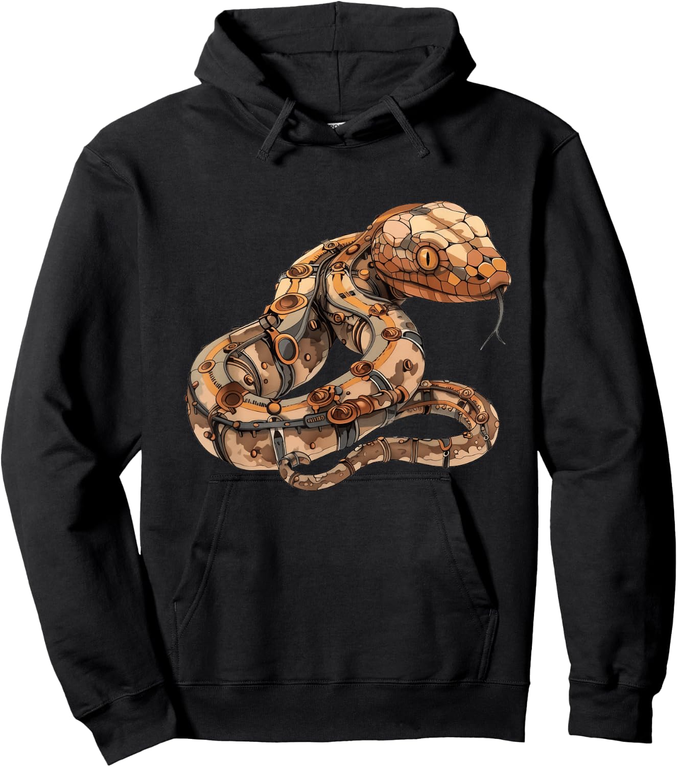 Copperhead Snake Steampunk Hoodie - Hoodie | Black