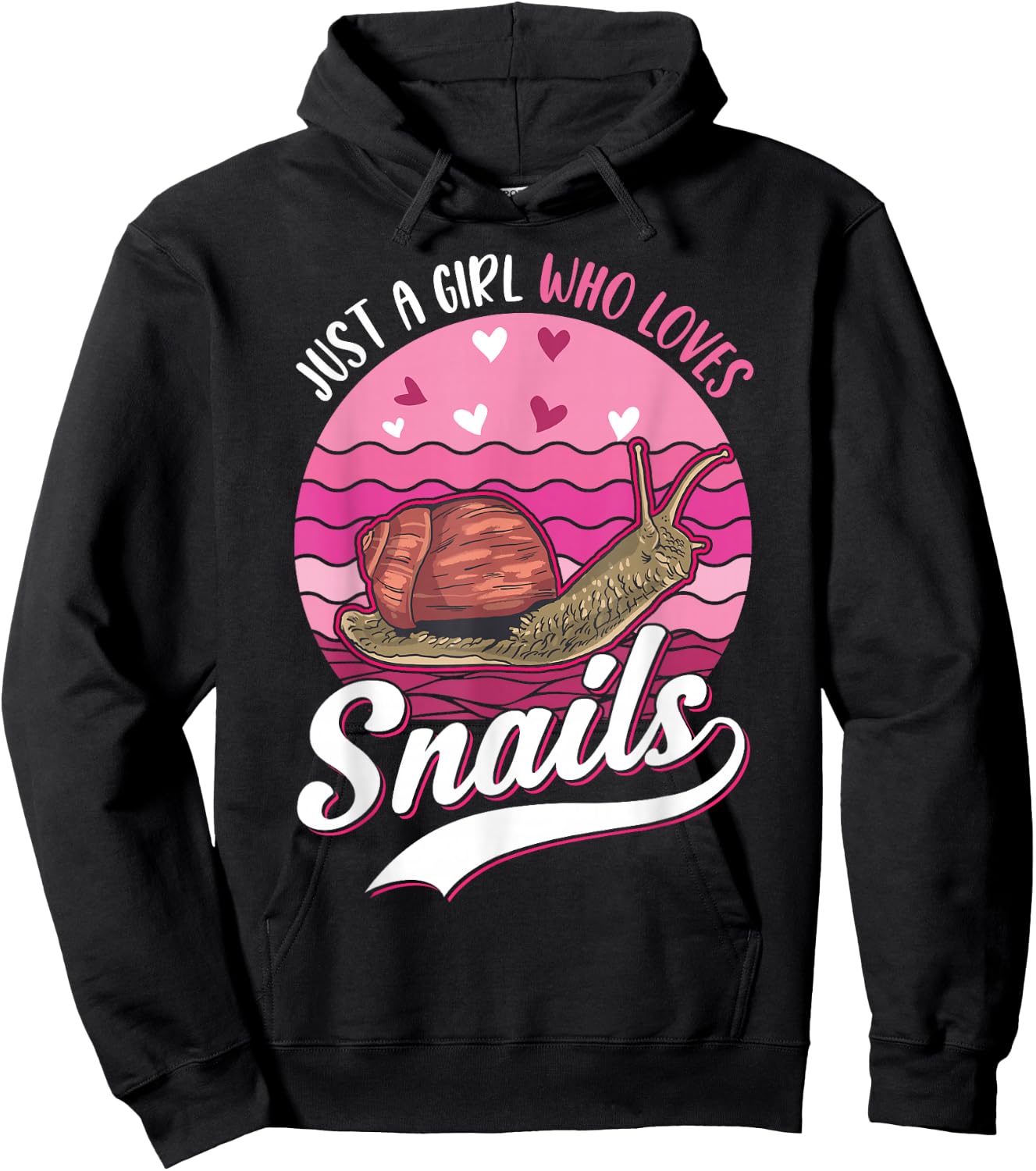 Just a Girl who Loves Snails Hoodie - Hoodie | Black