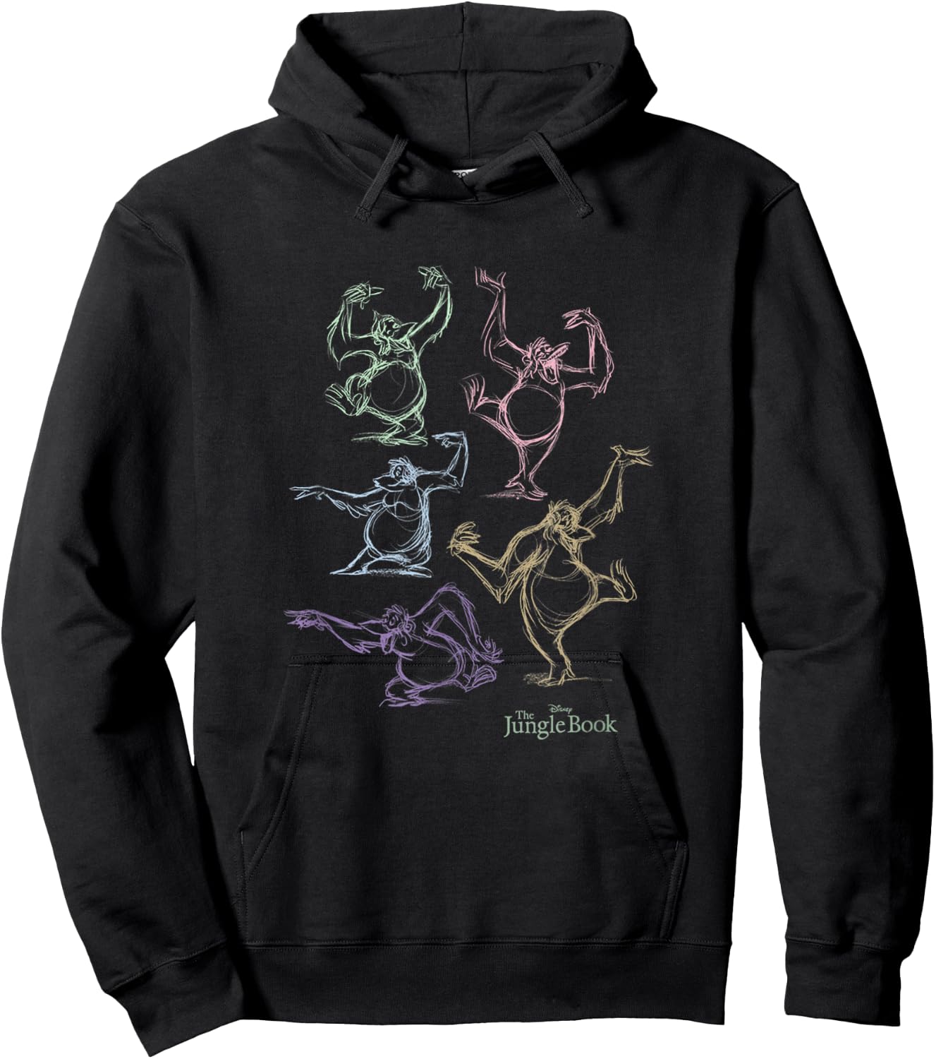 Disney The Jungle Book King Louie Neon Dance Sketch Hoodie - Hoodie | Black
