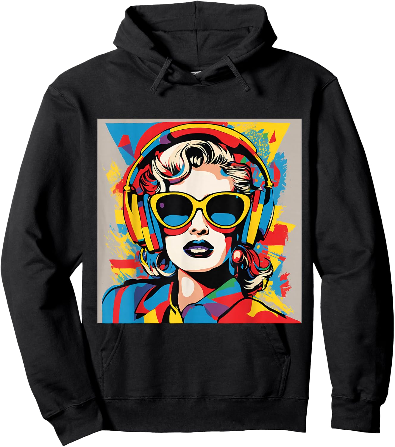 Retro Pop Art Style Hoodie - Hoodie | Black