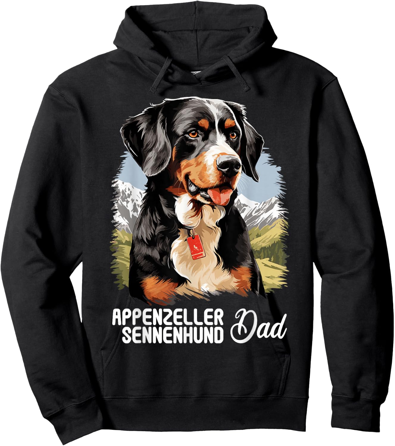 Appenzeller Sennenhund Dad Hund Appenzeller Sennenhund Hoodie - Hoodie | Black