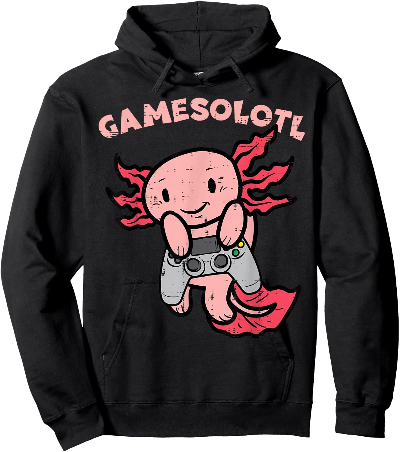Gamesolotl Gamer Axolotl Cute Gaming Boys Kids Youth Men Hoodie - Hoodie | Black