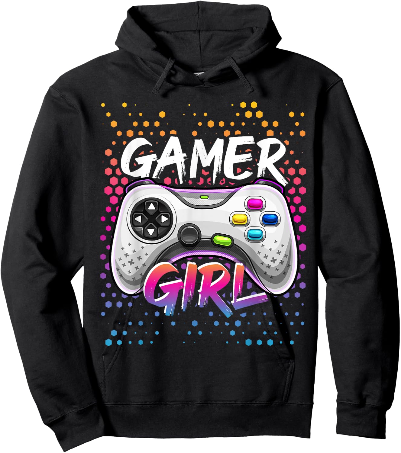 Gamer Girl Video Game Controller Gaming Birthday Gift Girls Hoodie - Hoodie | Black