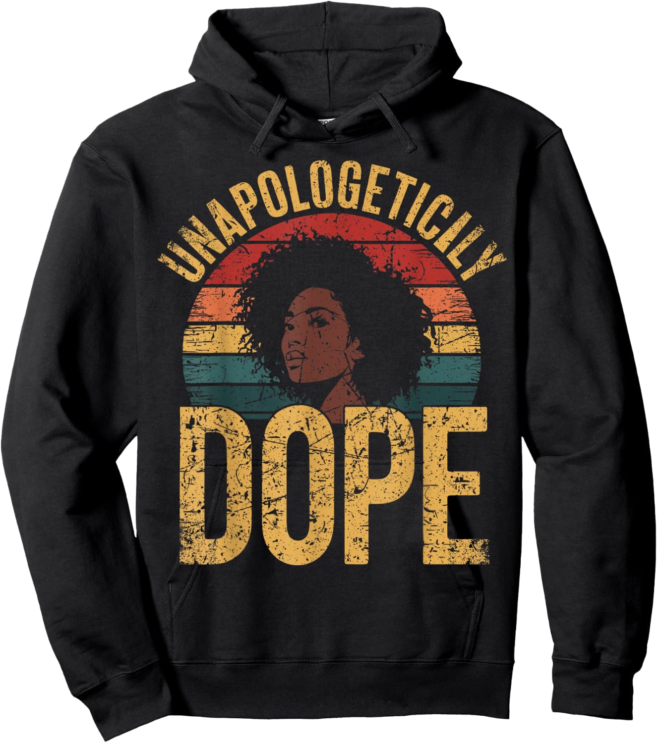 Unapologetically Dope Vintage Inspired Black Culture Design Hoodie - Hoodie | Black