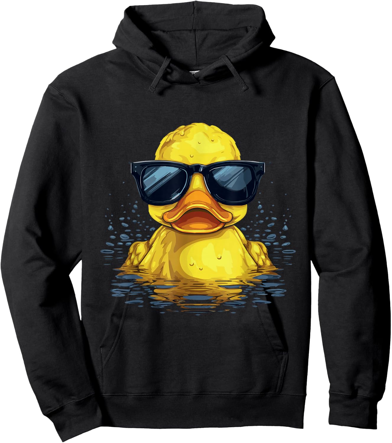 Rubber Duck with Crown Squeaky Duck , black Hoodie - Hoodie | Black