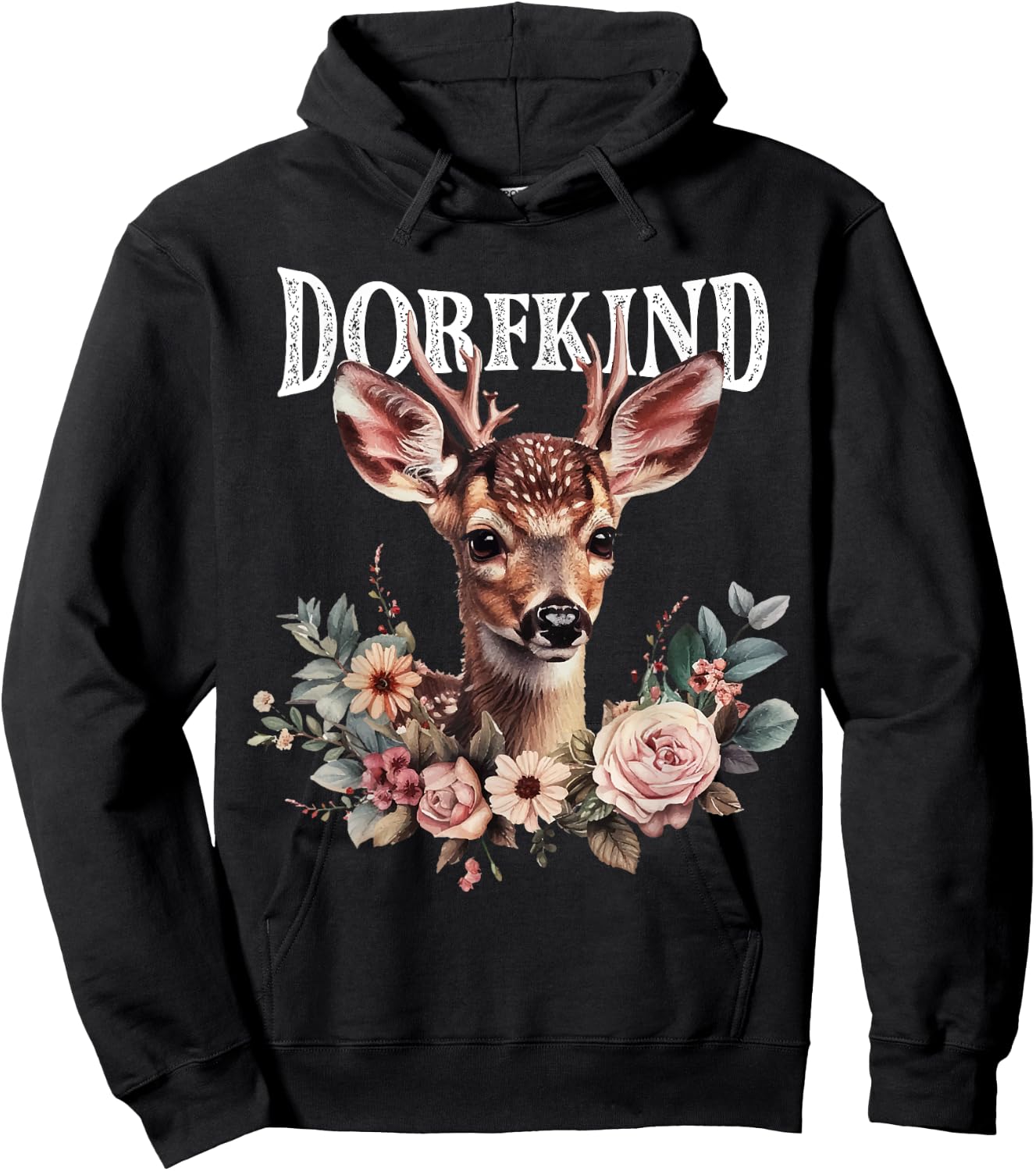 Dorfkind Fawn Costume Shirt Dirndl Oktoberfest , black Hoodie - Hoodie | Black