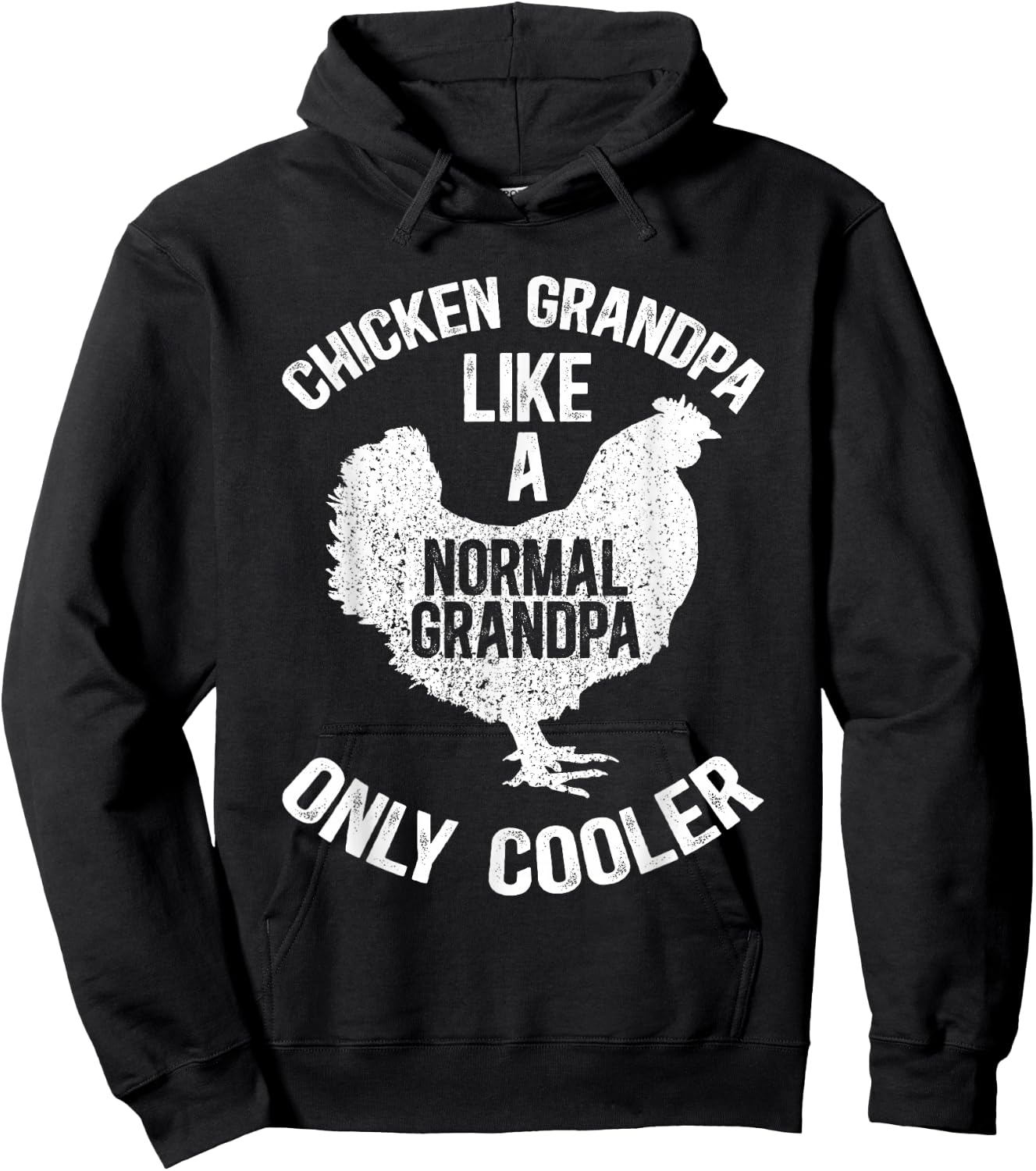 Cool Chicken Grandpa Chicken Owner Chicken Lover Hoodie - Hoodie | Black