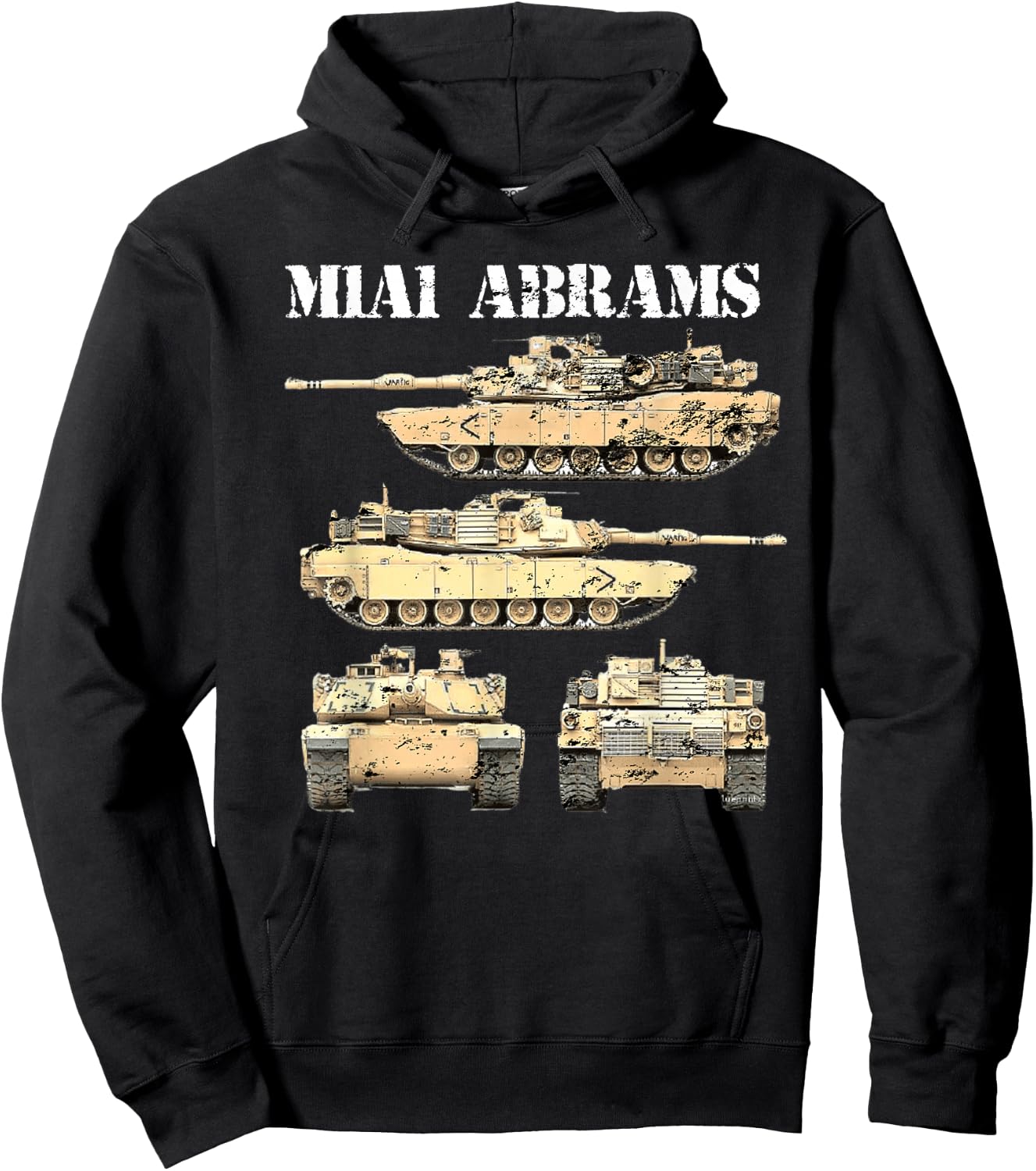 M1A1 Abrams Battle Tank Driver US Army Tanks Enthusiast Hoodie - Hoodie | Black