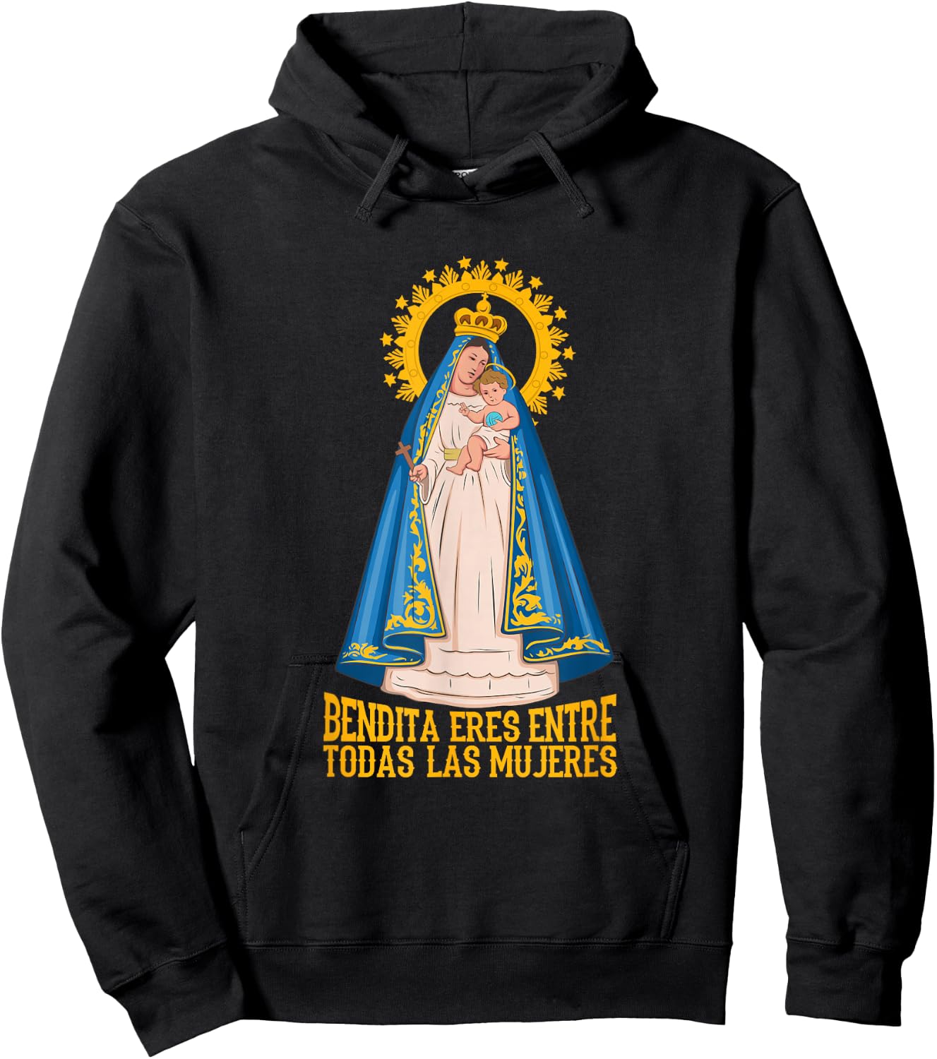Virgen de la Caridad del Cobre. Bendita entre las mujeres. Hoodie - Hoodie | Black