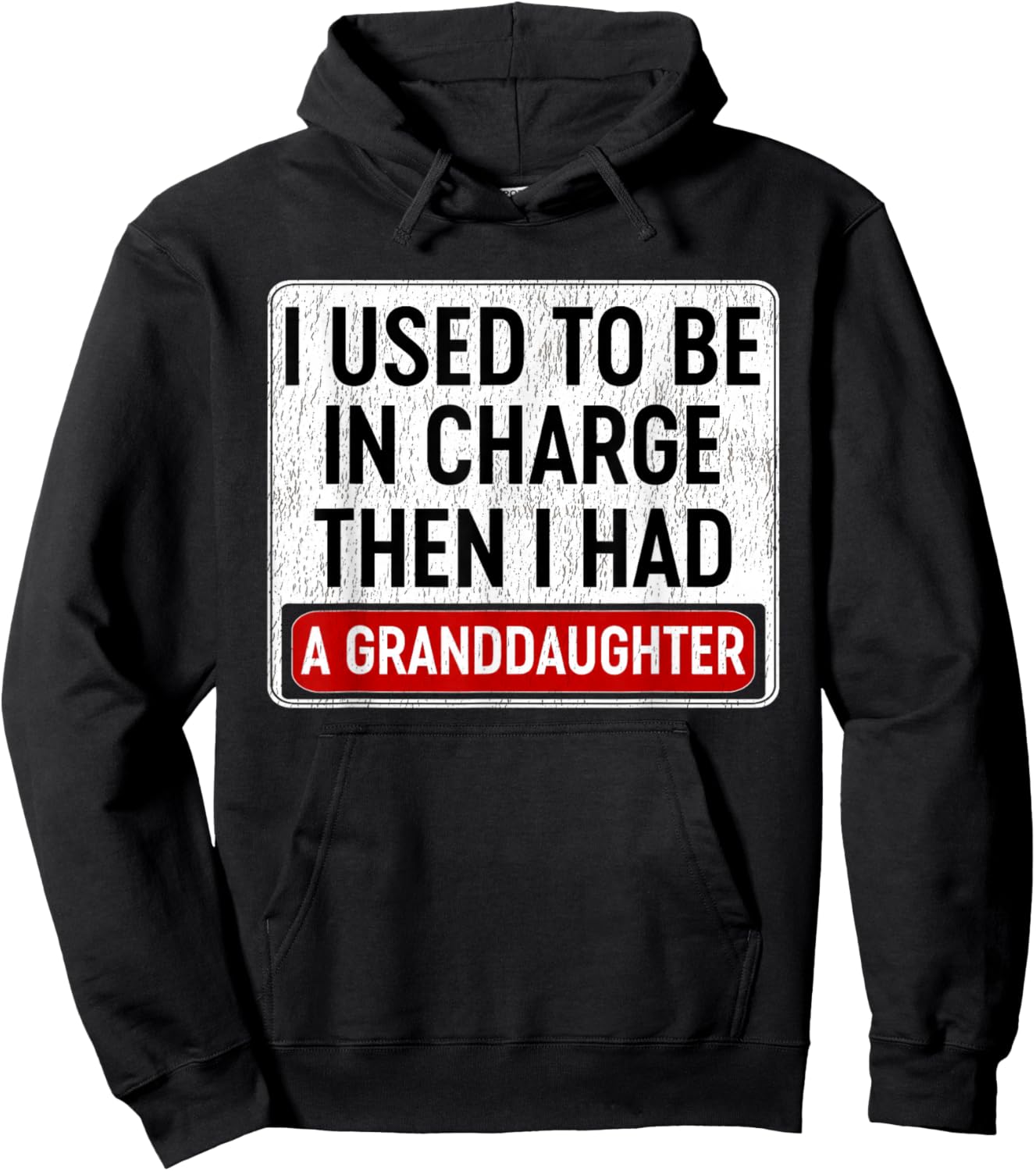 Retro I Used to Be in Charge Then I Had A Granddaughter Hoodie - Hoodie | Black