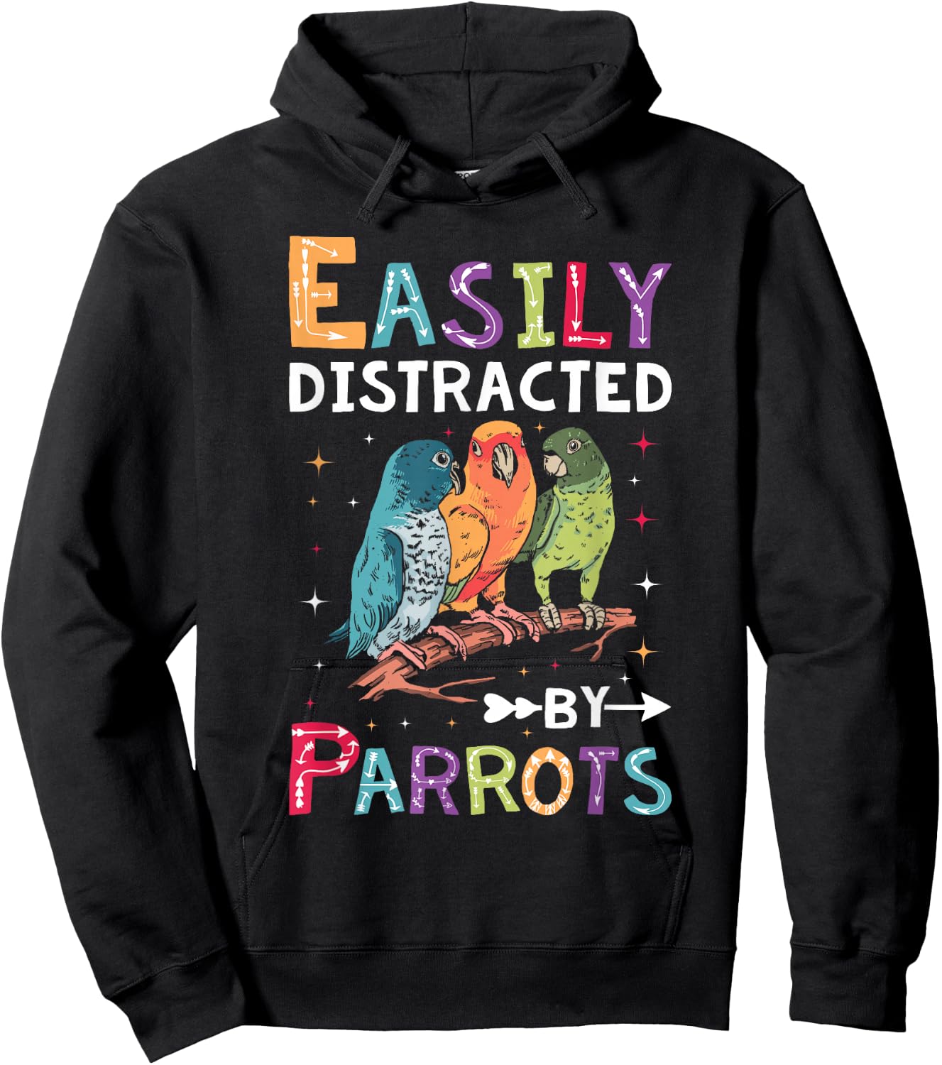 Funny Quaker Parrot Lover Graphic & Cute Parrot Hoodie - Hoodie | Black