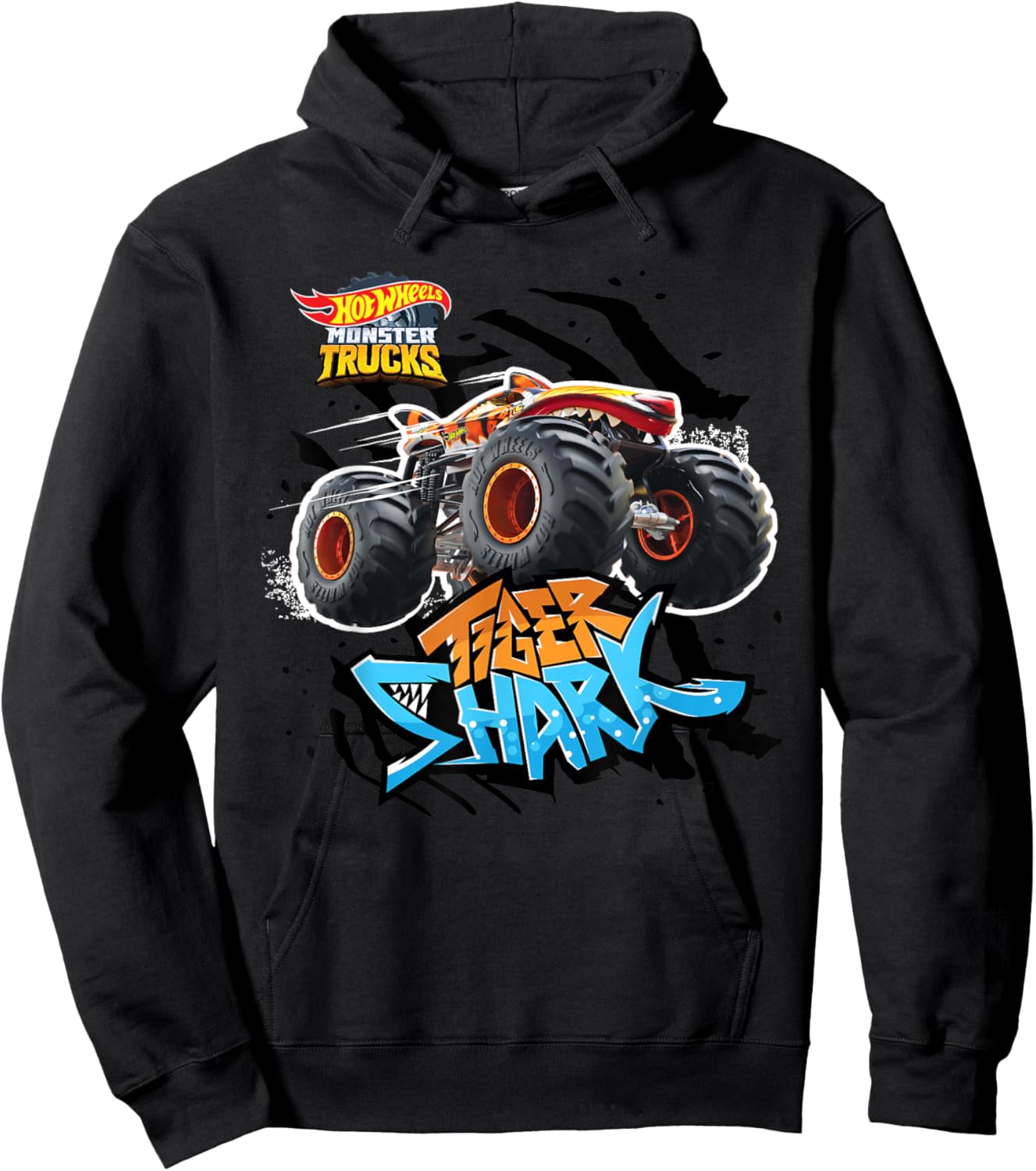 Hot Wheels - Tiger Shark Orange Hoodie - Hoodie | Black