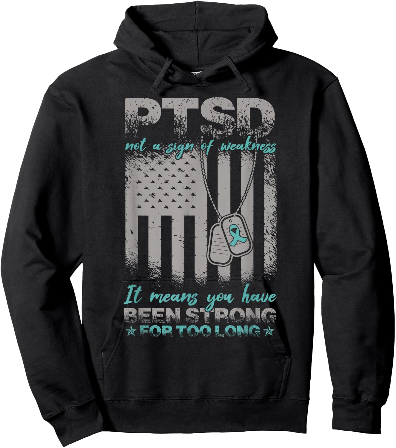 PTSD Awareness Veteran PTSD Hoodie - Hoodie | Black