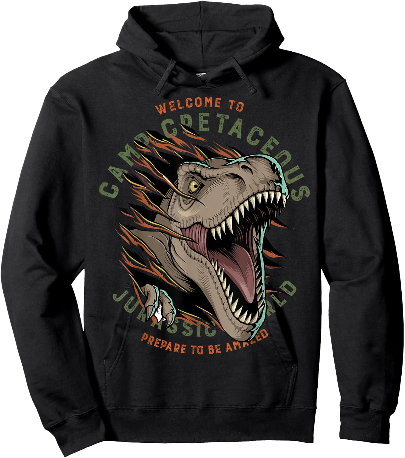 Jurassic World: Camp Cretaceous Welcome T-Rex Hoodie - Hoodie | Black