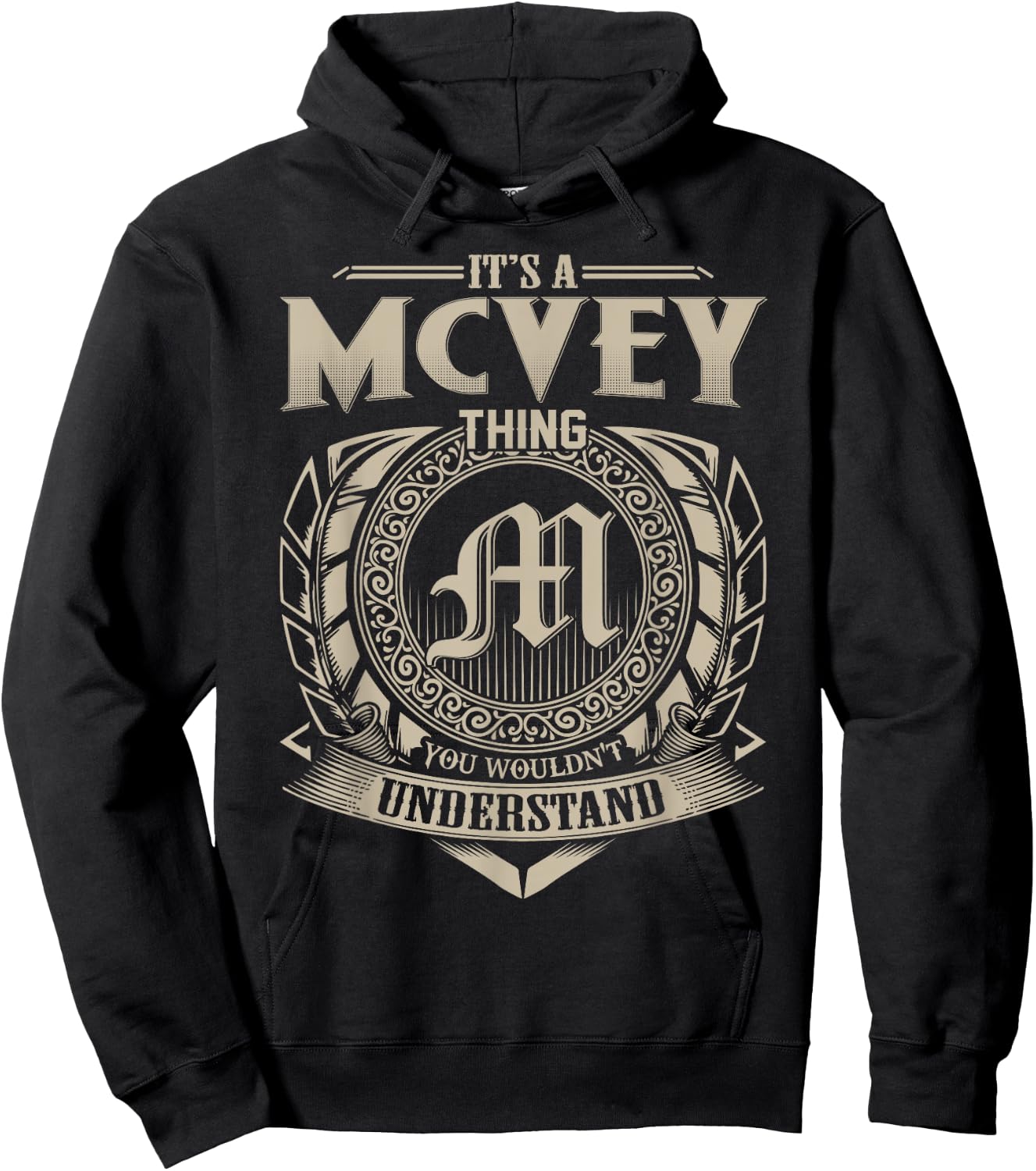 It's A MCVEY Thing You Wouldn't Understand Name Vintage Hoodie - Hoodie | Black