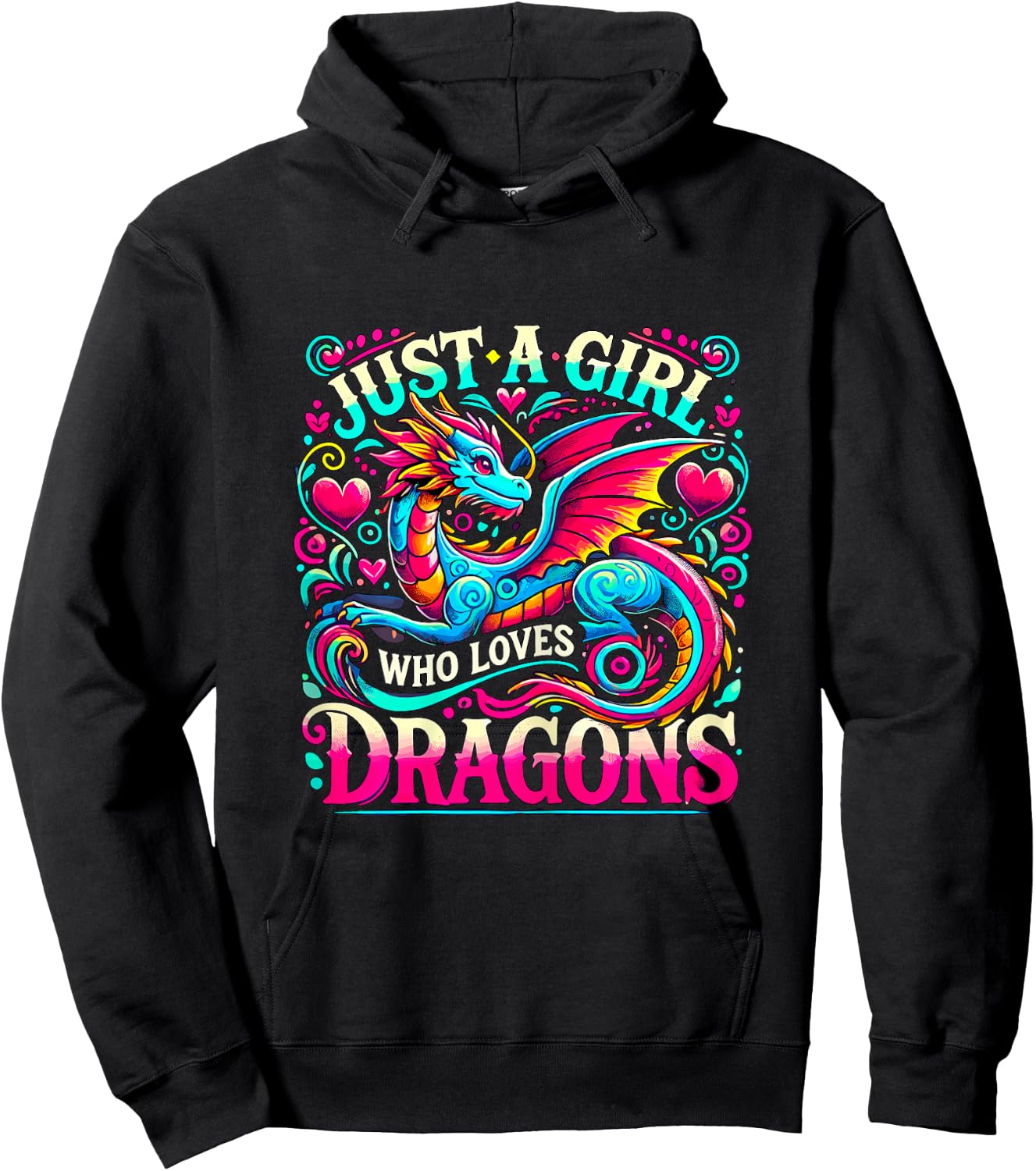 Just a Girl who loves Dragons Hoodie - Hoodie | Black