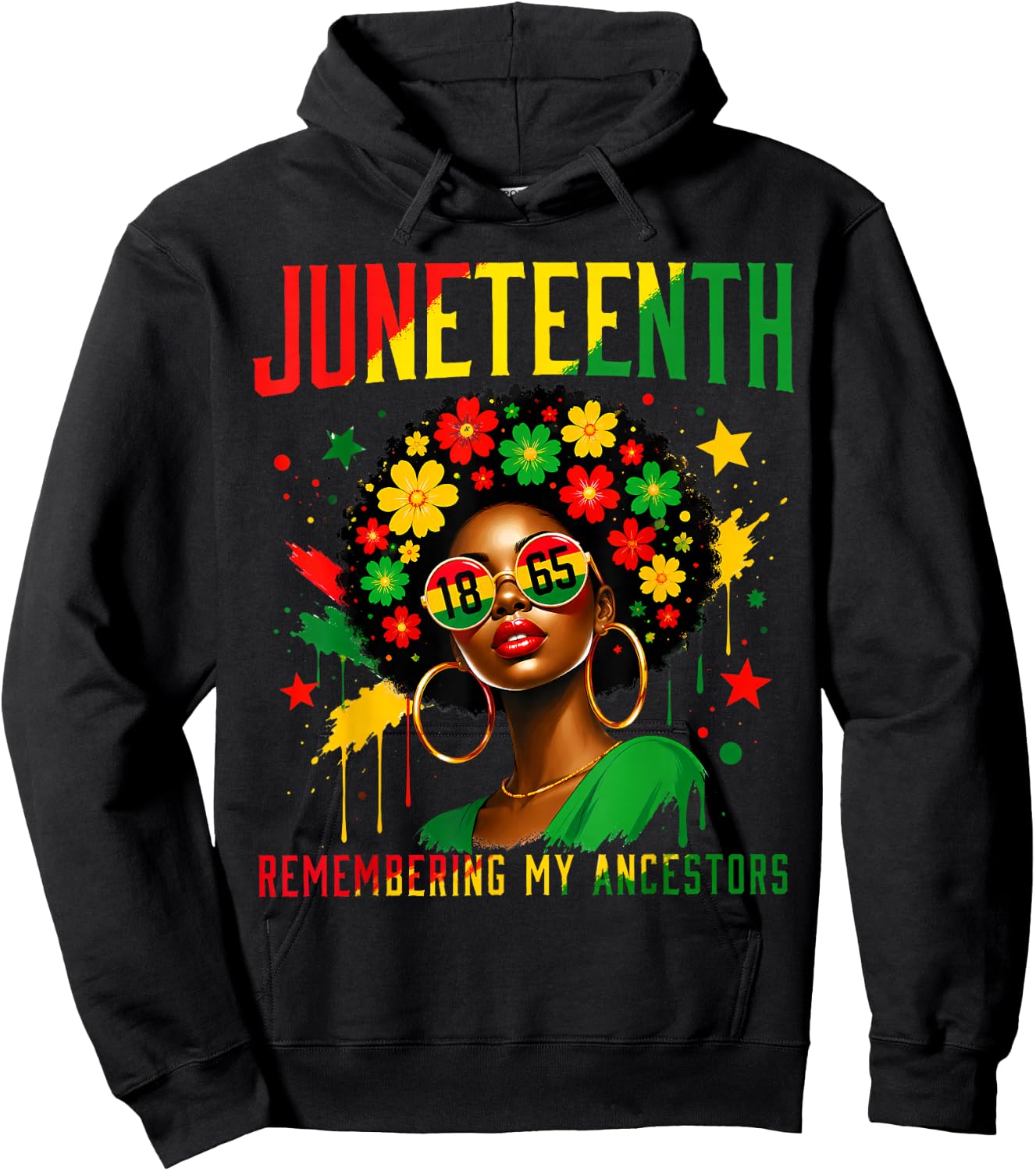 Juneteenth Remembering My Ancestors Black Women African 1865 Hoodie - Hoodie | Black