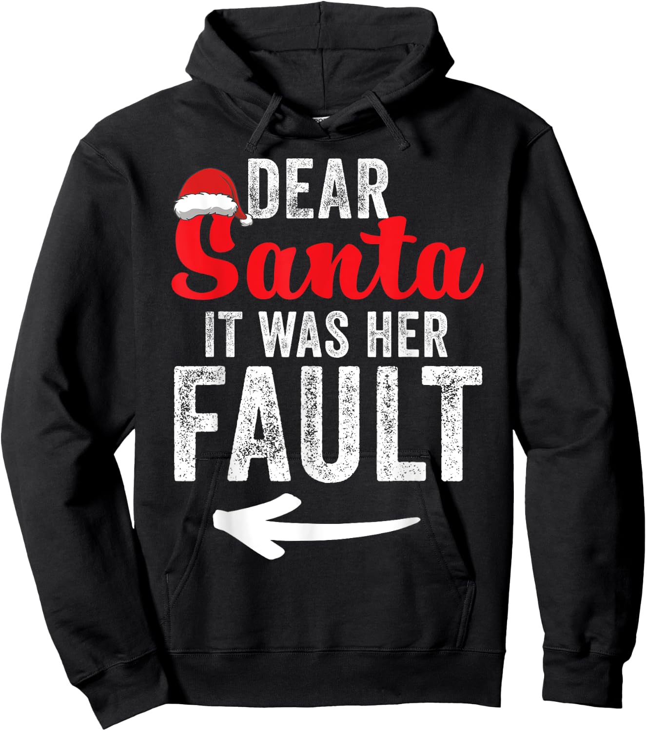 Funny Matching Couples Christmas His and Hers Hoodie - Hoodie | Black