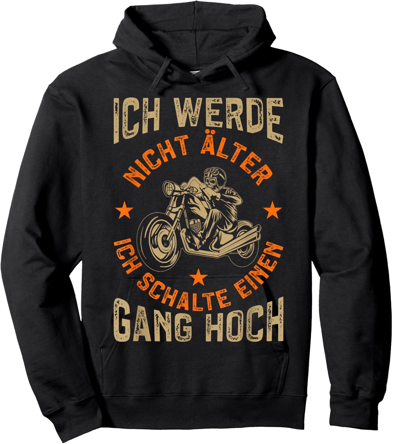 Men's Motorcycle Ich Werde Nicht Alter Motorcycle Rider Funny Biker , black Hoodie - Hoodie | Black