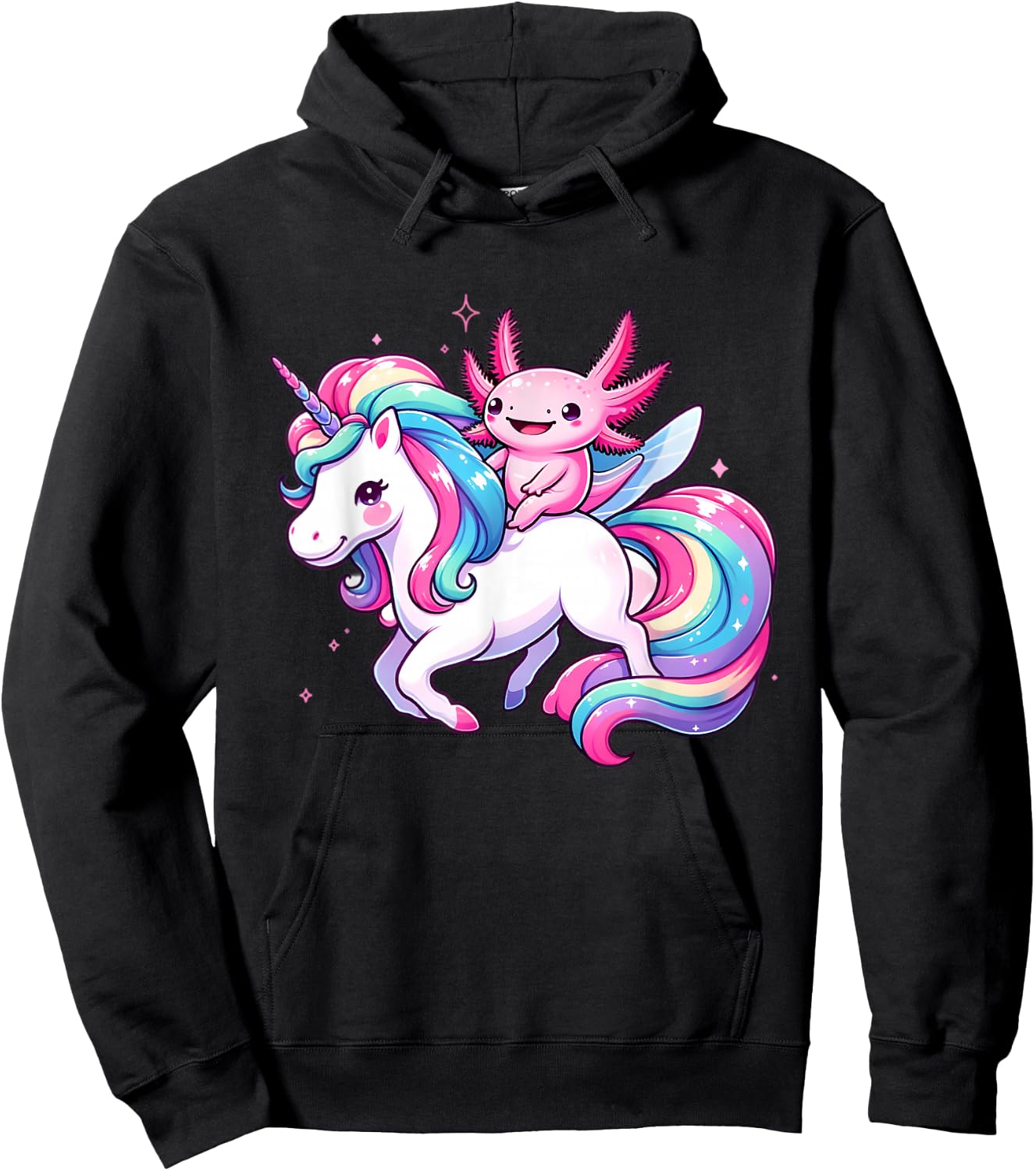 Axolotl Unicorn Lover Toddler Kids Boys Girls Cute Unicorn Hoodie - Hoodie | Black