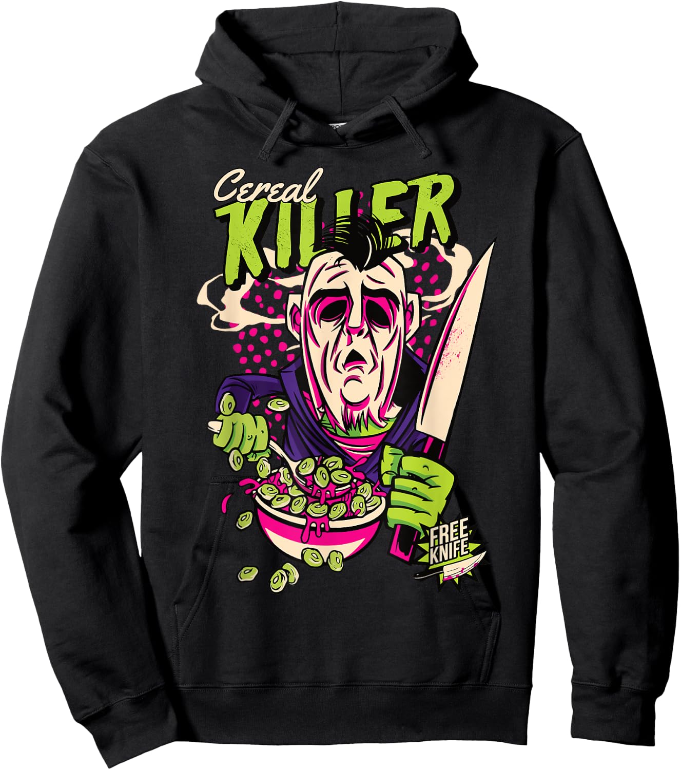 Müsli Killer Retro Horror Serienmörder Dark Humor Comic Hoodie - Hoodie | Black