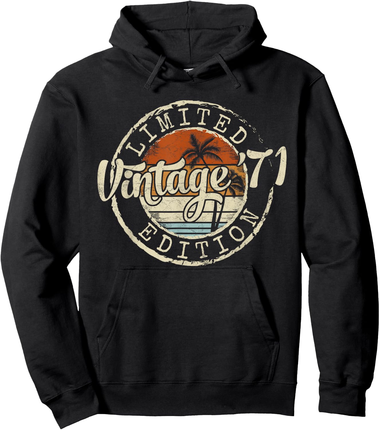 Vintage 1971 53rd Birthday Gifts 53 Year Old Women , Black, S Hoodie - Hoodie | Black