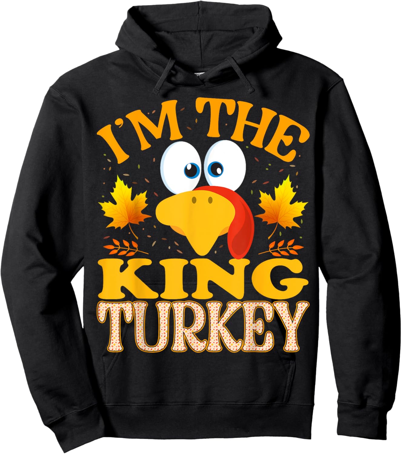 Thanksgiving I'm The King Turkey Matching Hoodie - Hoodie | Black