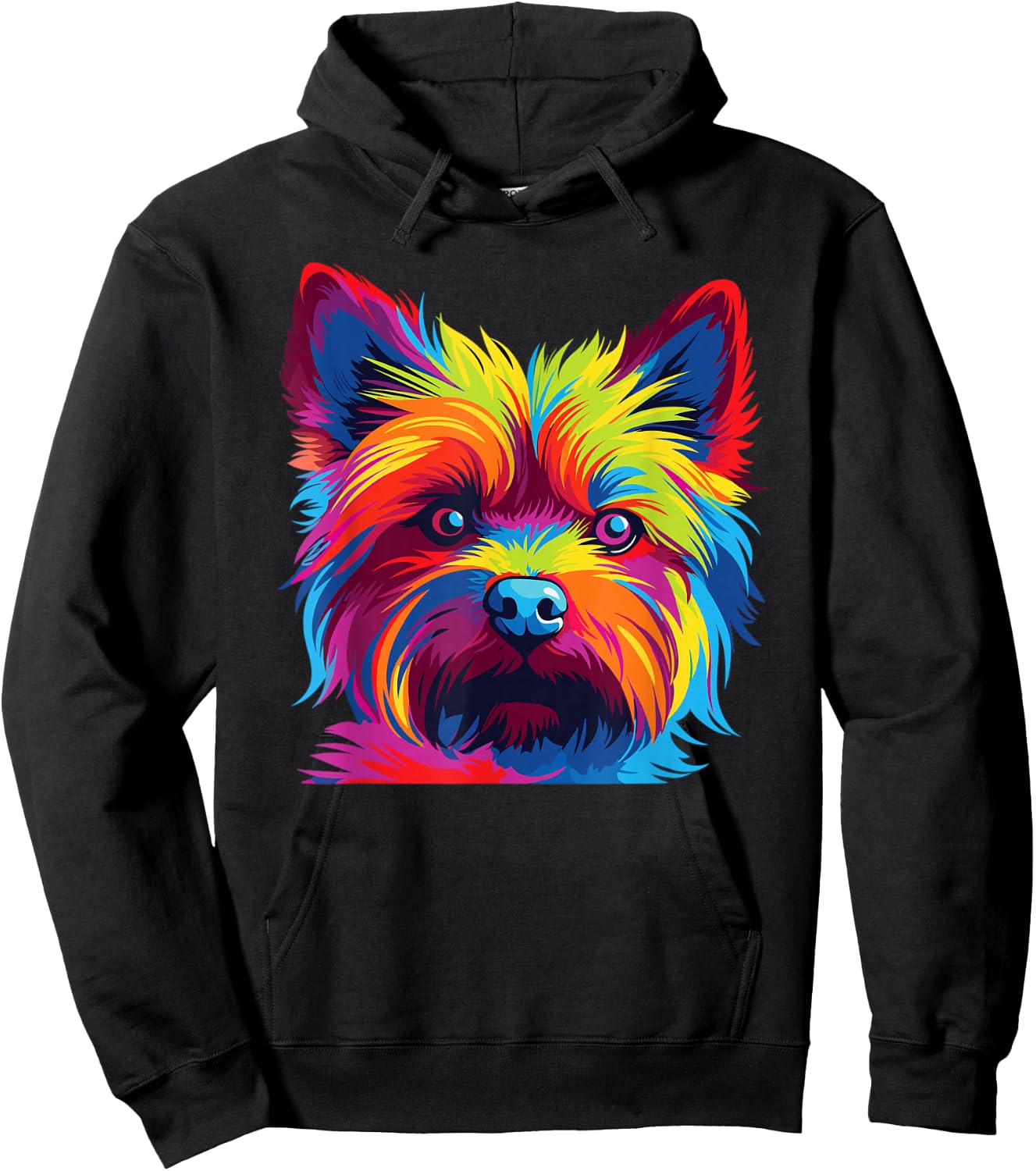 Watercolor Colorful Norwich Terrier Dog Hoodie - Hoodie | Black