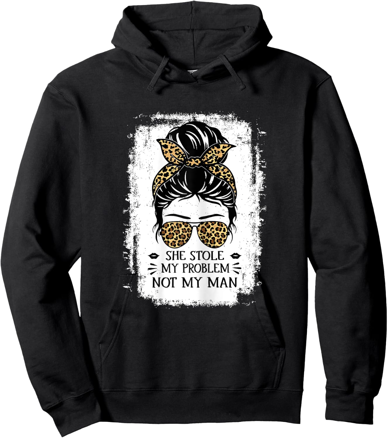 Women Funny Saying She Stole My Problem Not My Man Hoodie - Hoodie | Black