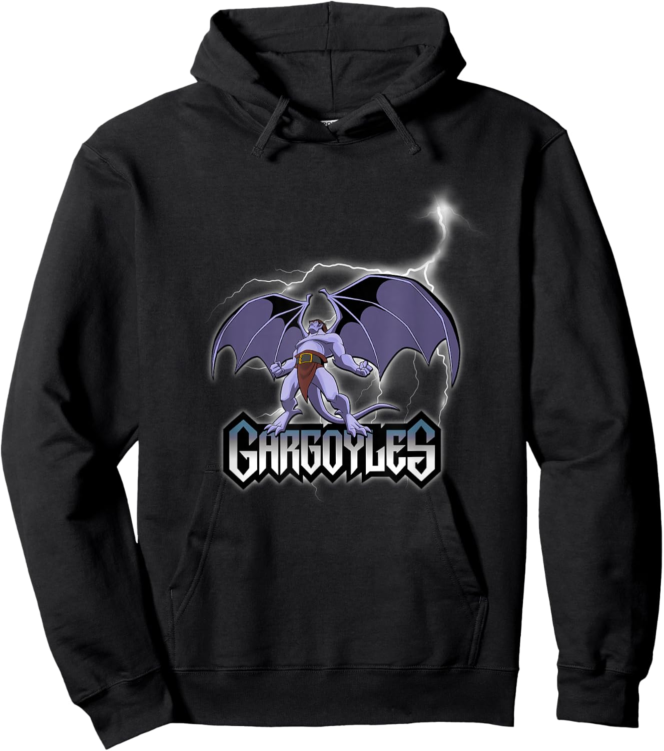 Disney Gargoyles Goliath Epically Rising Under The Thunder Hoodie - Hoodie | Black