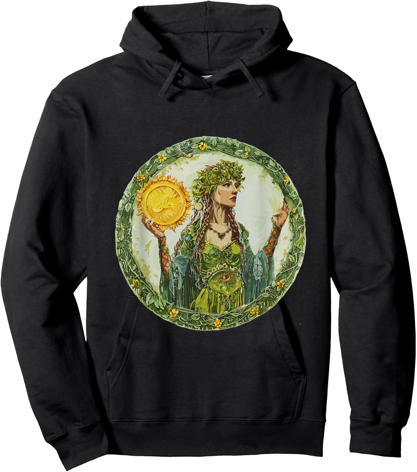 Ostara Spring Equinox Enchantress Renewal Hoodie - Hoodie | Black