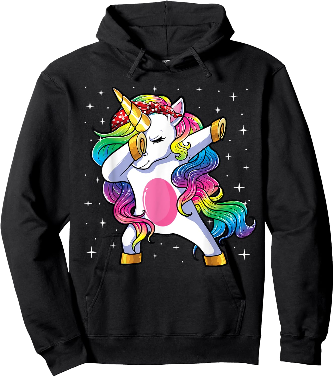 Dabbing Unicorn Shirt Girls Kids Mom Women Dab Unicorn Hoodie - Hoodie | Black
