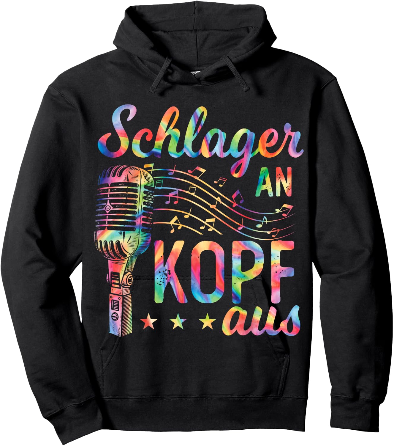 Schlager An Kopf Aus Schlageroutfit Schlagerparty , black Hoodie - Hoodie | Black
