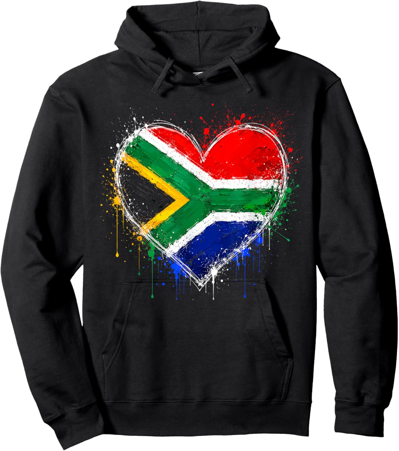 Drapeau Afrique du Sud Coeur Hoodie - Hoodie | Black
