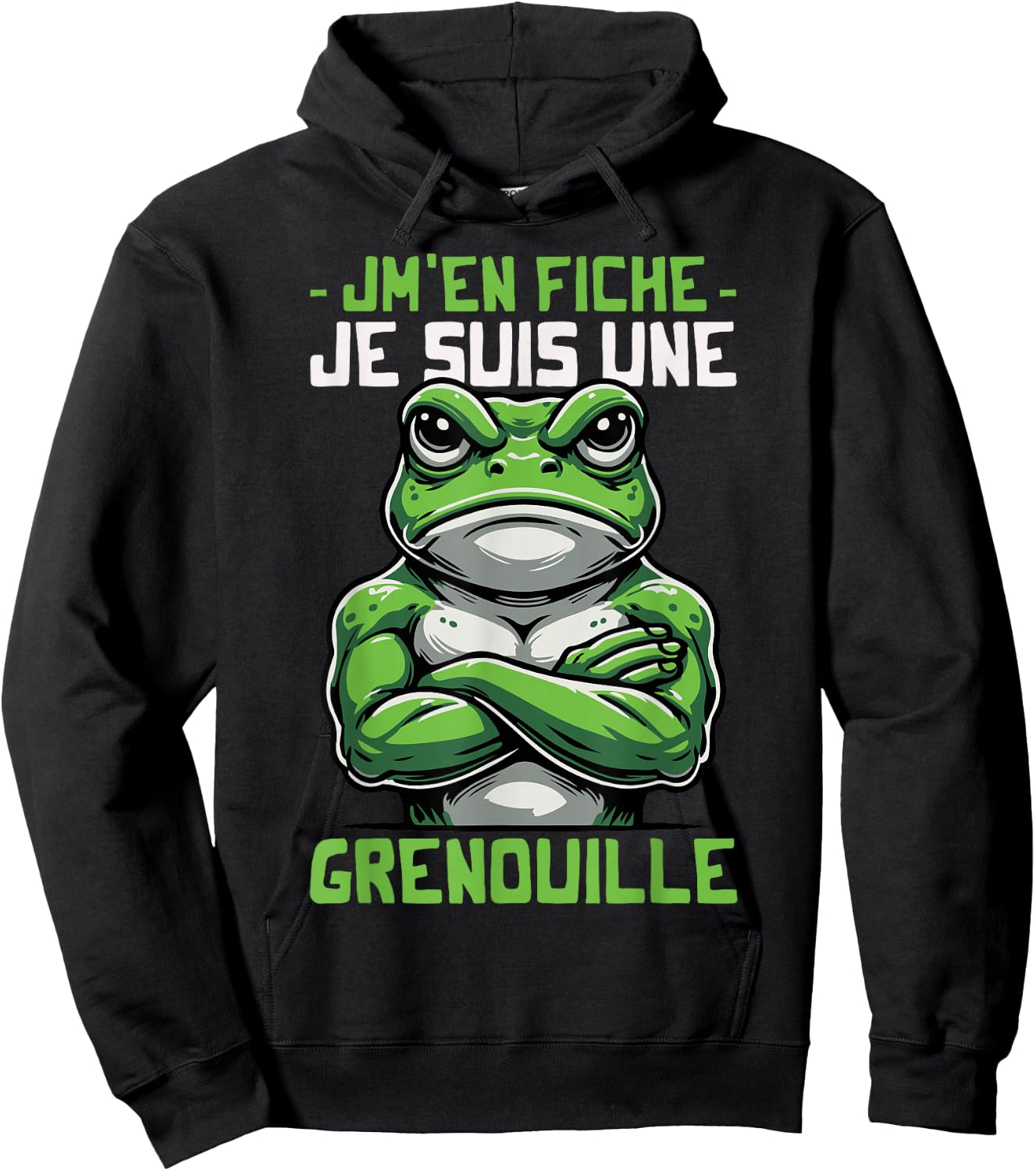 I am a Frog Funny Funny Frog Design , Black, S Hoodie - Hoodie | Black