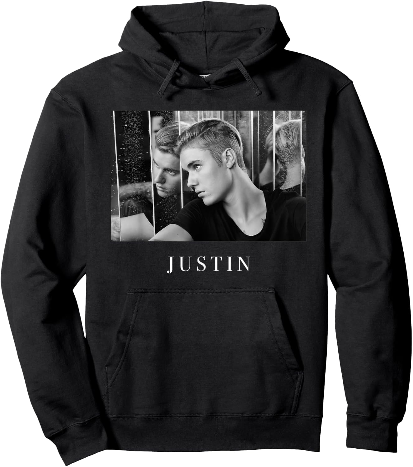 Offizielles Justin Bieber-Foto mit Reflexion Hoodie - Hoodie | Black