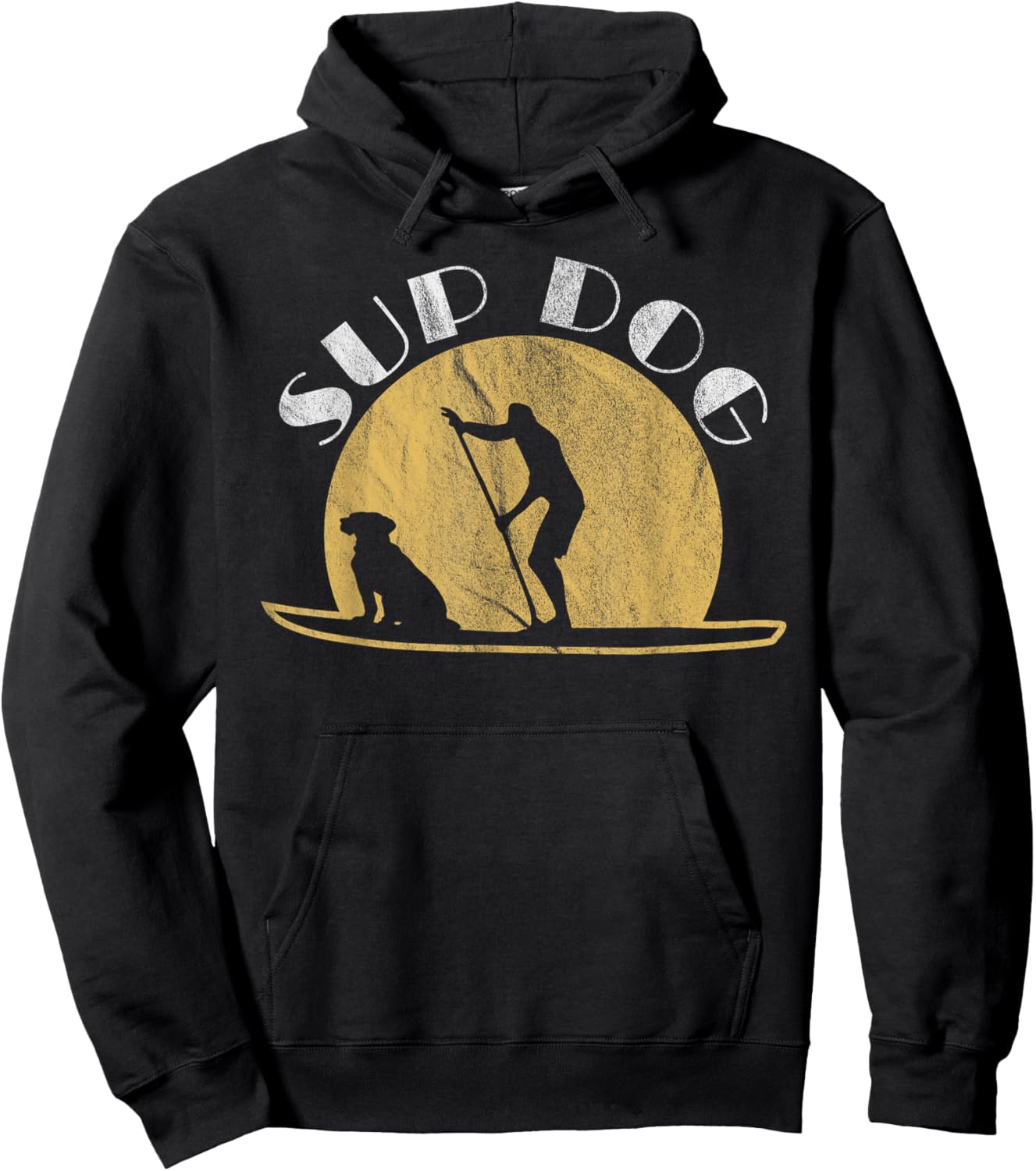 SUP Dog Funny SUPing For Surfing Dogs Women Girls Kids Hoodie - Hoodie | Black