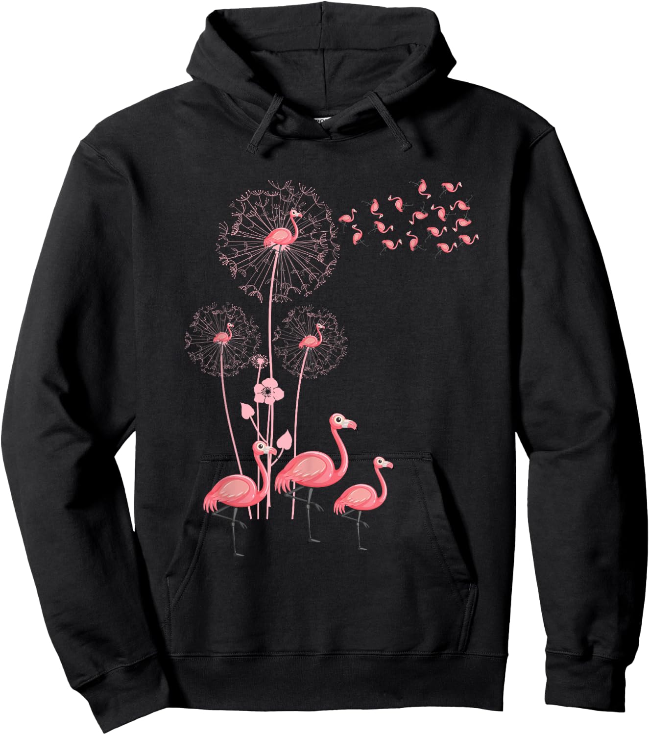 Dandelion Flamingo Flamingo Dandelion Hoodie - Hoodie | Black
