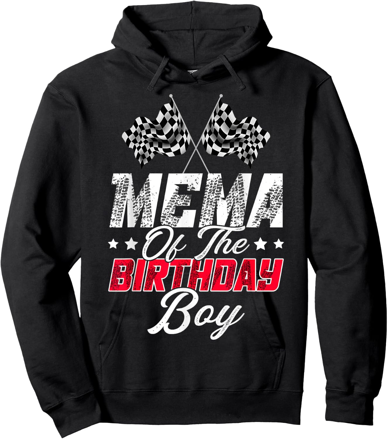 Race Car Mema Of The Birthday Boy Racing Family Pit Crew Hoodie - Hoodie | Black