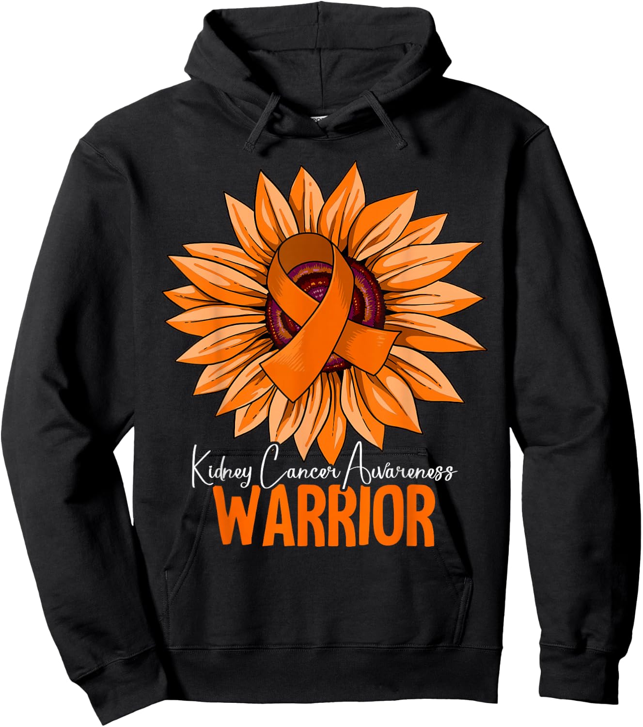 Warrior Kidney Cancer Awareness Hoodie - Hoodie | Black
