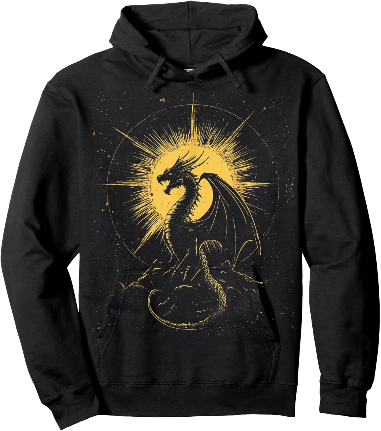 Vintage Dragon Hoodie - Hoodie | Black