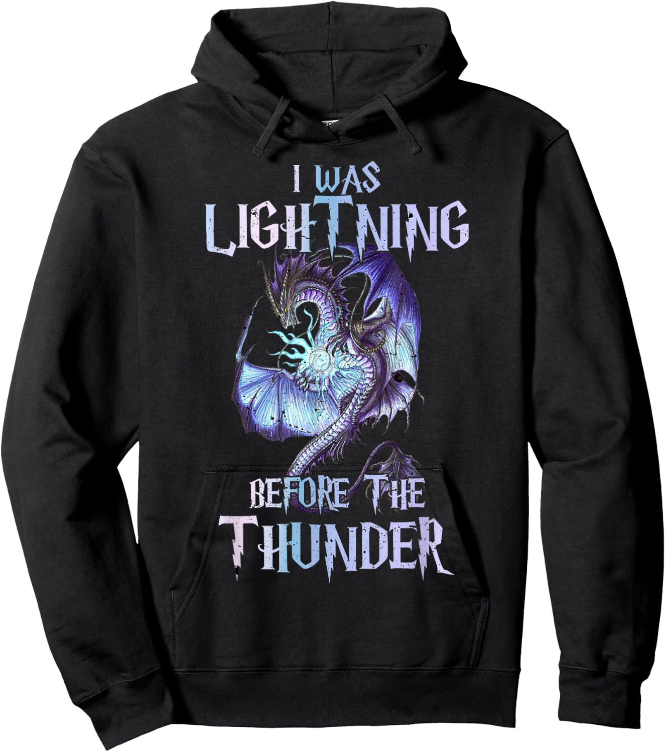 I Was Lightnings Before The Thunder Dragons Lover Magical Hoodie - Hoodie | Black