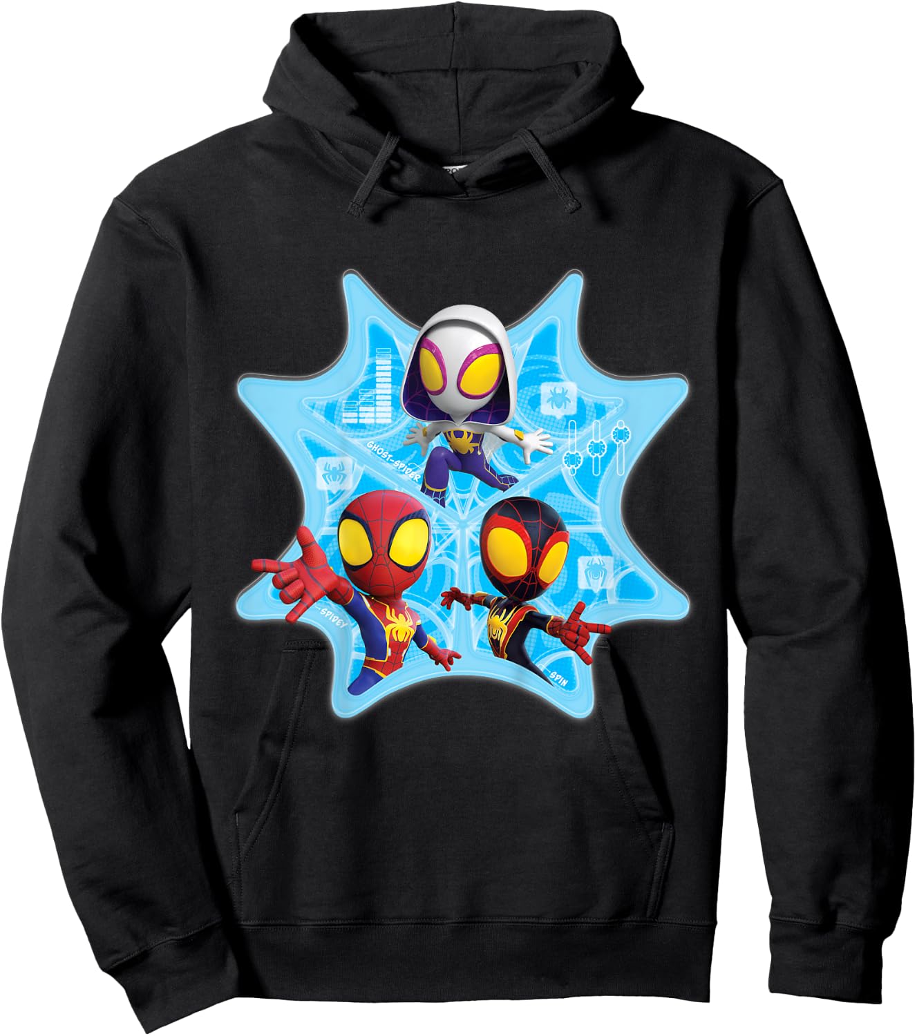 Kids Marvel Spidey and His Amazing Friends Web-Spinners Tech Web , Black, 2 Hoodie - Hoodie | Black