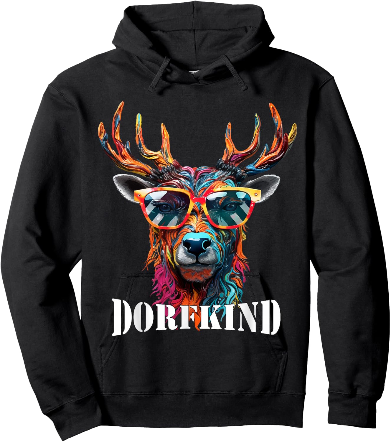 Dorfkind Deer Farmers & Farmer Gift Village Child , black Hoodie - Hoodie | Black