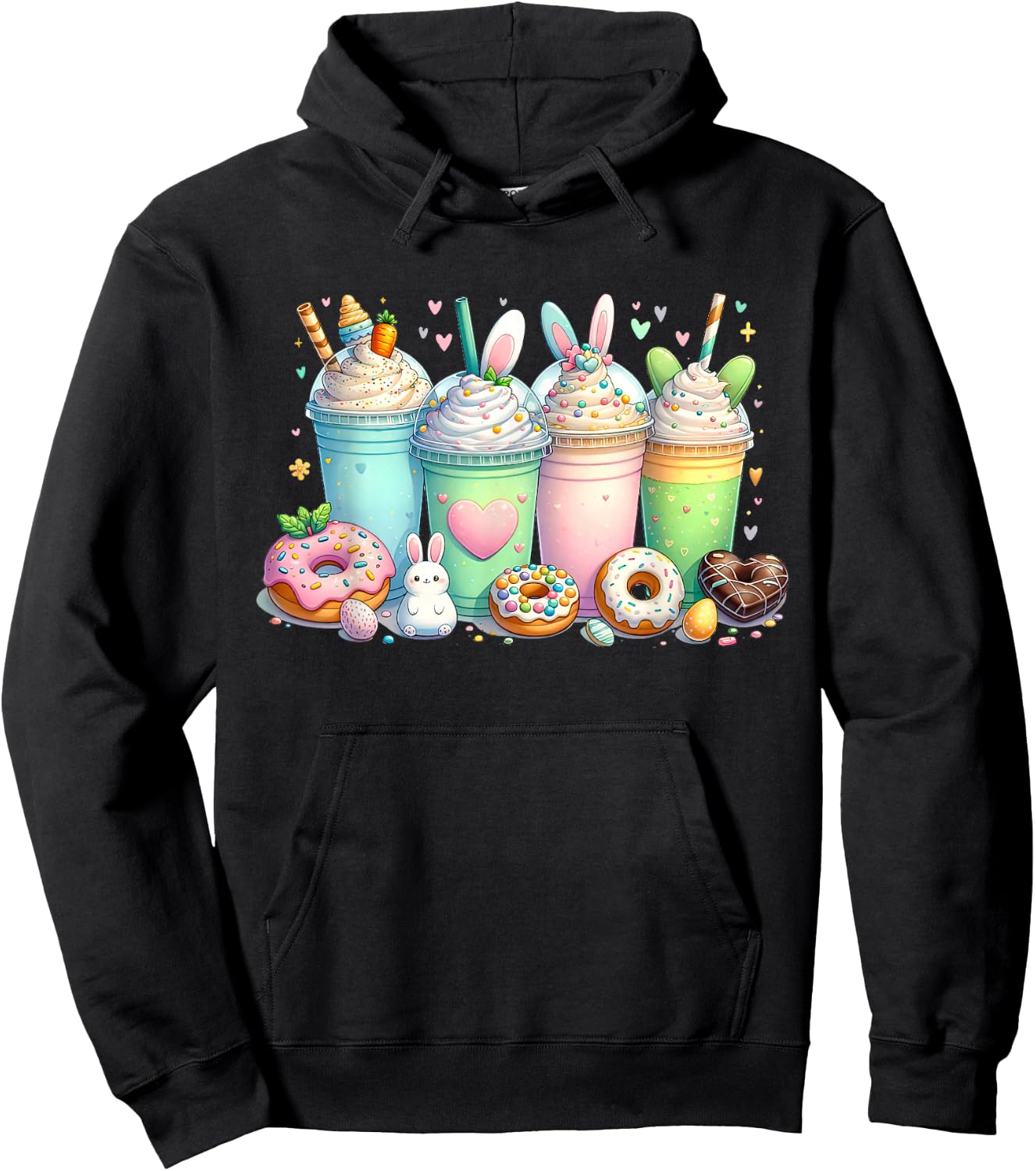 Easter Coffee Cups, Some Bunny Needs Coffee, Funny Easter Hoodie - Hoodie | Black